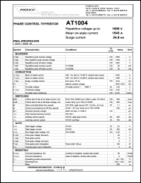 1600 V, 1545 A, 24.6 kA phase control thyristor.